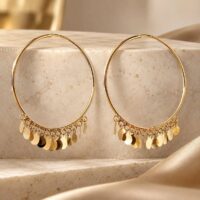 گوشواره طلا آویز پولکی